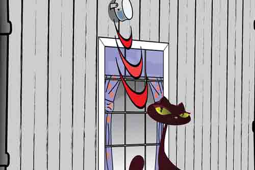 cat door bell